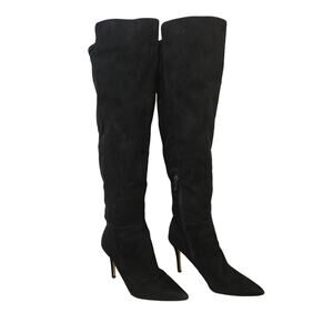 Jessica Simpson Amriena Knee High Black Boots Size 7M Stiletto Suede